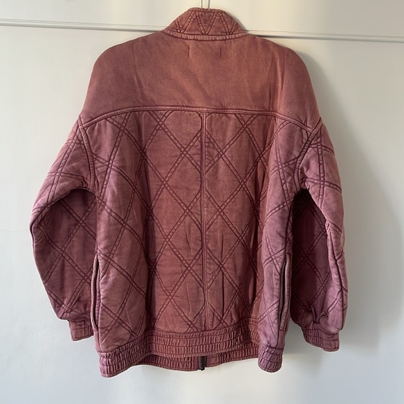 Free People Juno Quilted Oversized Slouchy Bomber Jacket Size Small NWT - Picture 8 of 13